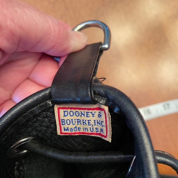 Dooney & Bourke Black Leather Shoulder Bag - Picture 6 of 16